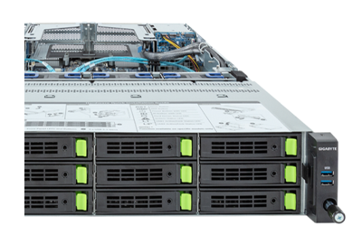 R283-S96 server front Gigabyte R283-S96 server front