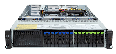 Gigabyte R283-ZF1 front of system Gigabyte R283-ZF1 front detail