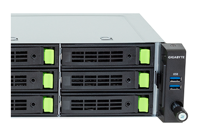 Gigabyte R284-SF0 front panel Gigabyte R284-SF0 server front