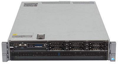 poweredge R810 server front with six 2.5-inch drive bays