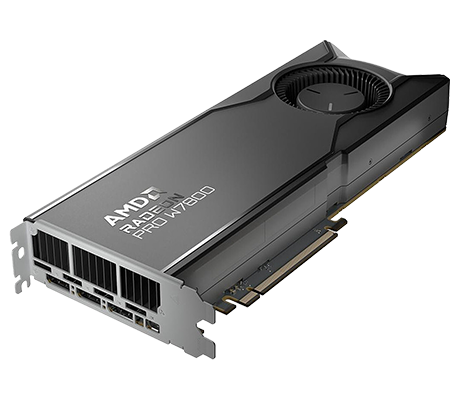 AMD Radeon PRO W7800 side view
