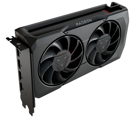 AMD Radeon RX 7600 XT side view