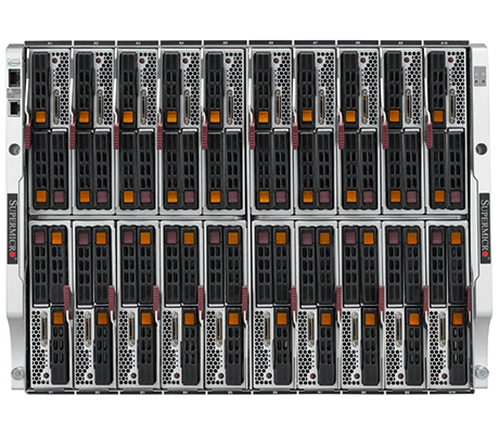 Supermicro 610J front of blade enclosure