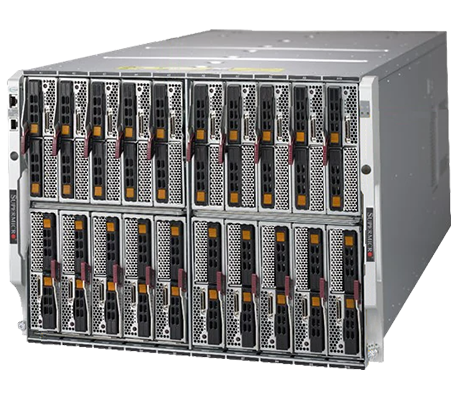Supermicro 820C front of blade enclosure