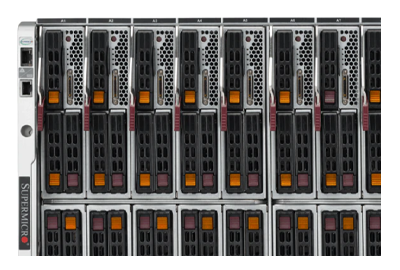 Supermicro SuperBlade SBE-820H blade enclosure front detail Supermicro SBE-820H enclosure front
