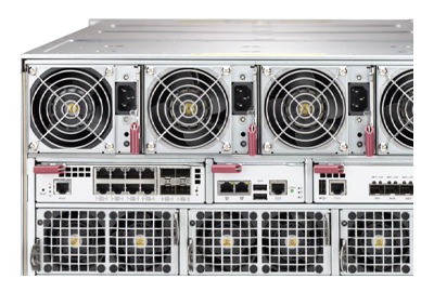 Supermicro SuperBlade SBE-820L enclosure rear detail SuperBlade SBE-820L enclosure rear