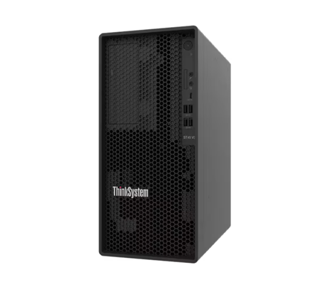 Lenovo ThinkSystem ST45 V3 Tower Server side view