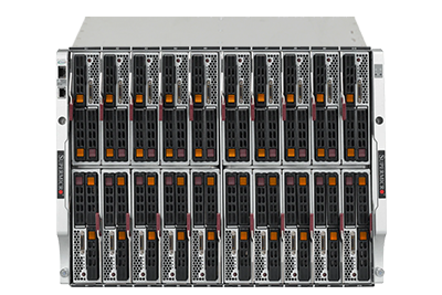 Enclosure with 8 hot-pluggable 2200W Titanium power supplies