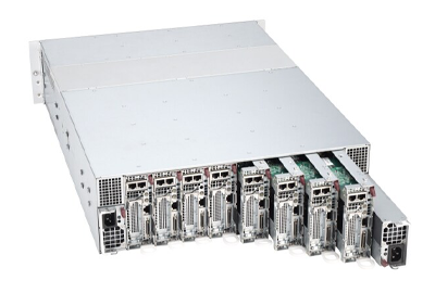 Supermicro MicroCloud SuperServer 5037MC-H86RF rear view Supermicro MicroCloud SuperServer 5037MC-H86RF rear panel