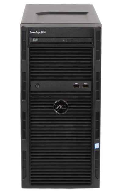 PowerEdge t130 server front of system with bezel