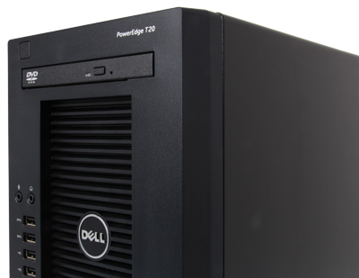 Dell PowerEdge T20 tower server front, top detail