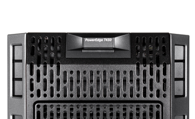 Dell T430 Tower server front top of system detail