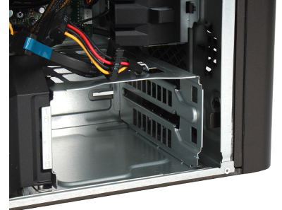 Dell T5600 workstation internal storage bay detail
