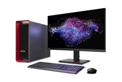 Lenovo ThinkStation P5 Workstation with monitor