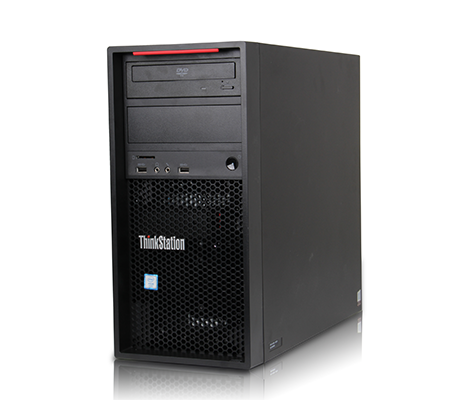 Lenovo ThinkStation P520c front, side view