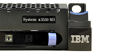 IBM System x3550 M3 Server front detail