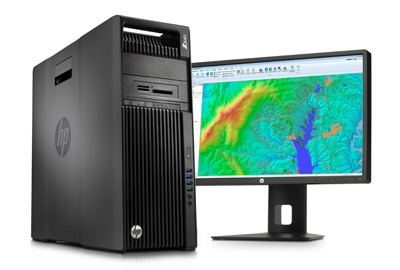 hp z640 tower workstation with monitor