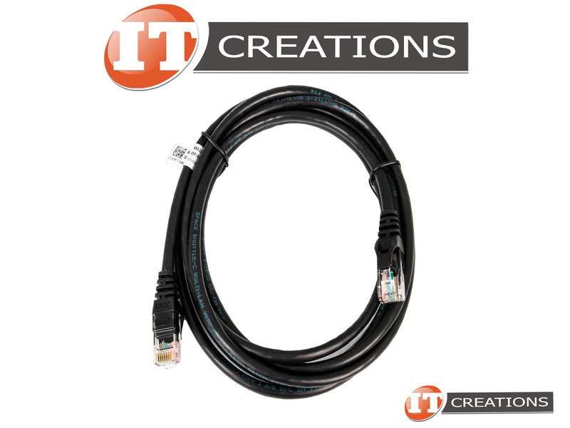 0R717 DELL BLACK CAT 5 RJ45 I/O KMM 7FT CABLE RJ45 MALE