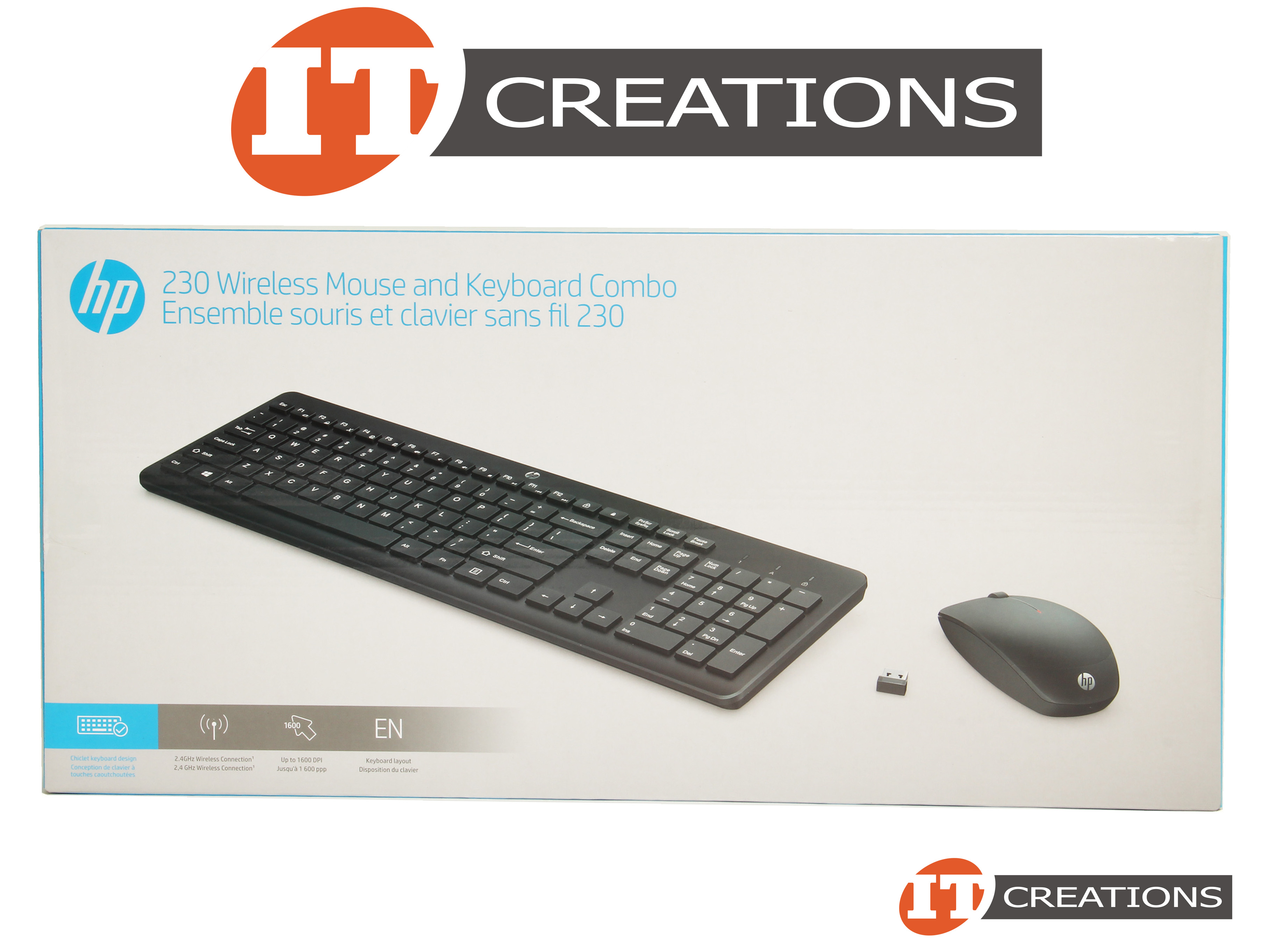 18H24AA-RETAIL - Retail - HP 230 Wireless Mouse AND Keyboard Combo KIT ...