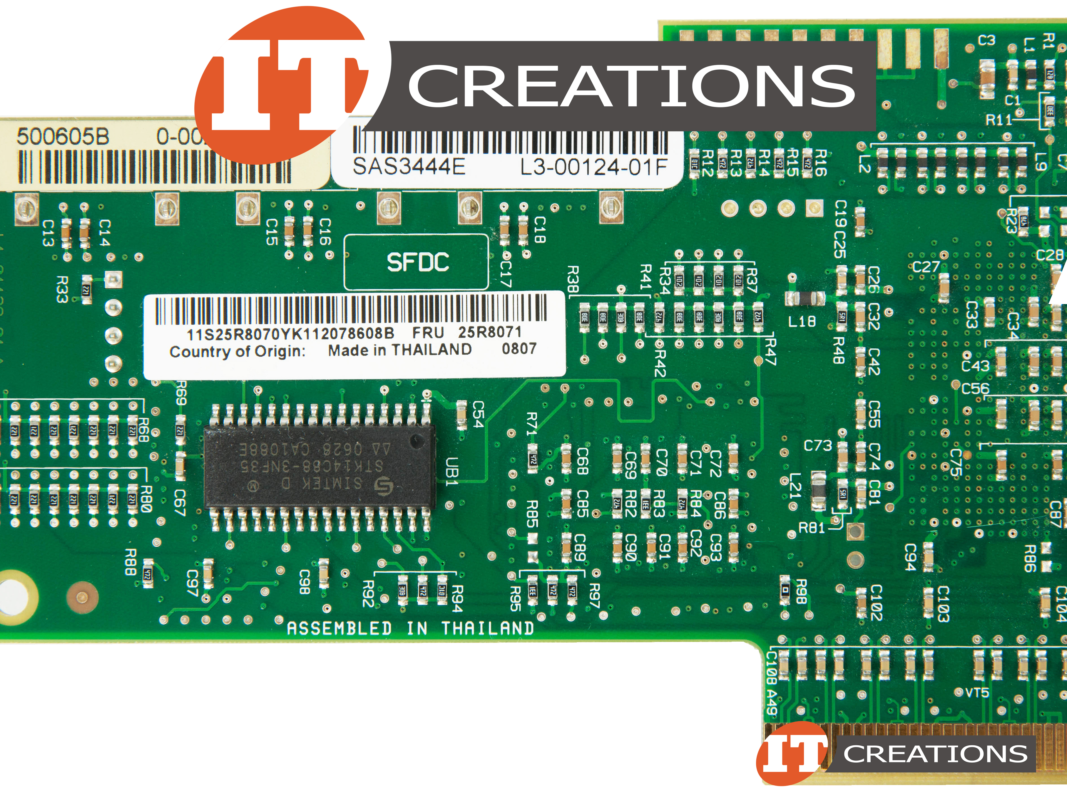Scie Sabre Sans Fil LSI Logic 3444e 3Gb/s PCI-E - Référence 25r8071 - Occasion Testée Carte Contrôleur Sas