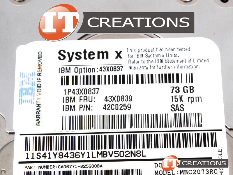 42C0259 Refurbished IBM 73GB 15K RPM SAS 2.5 INCH SMALL FORM FACTOR
