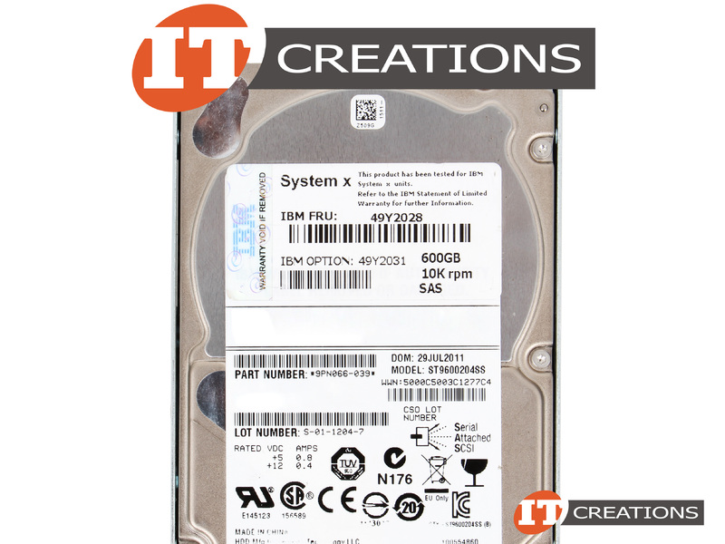 thumbnail image 2 of IBM System X 600GB 10K SAS 2.5" Enterprise Hard Drive – 90Y8872, 90Y8873, 90Y8876 2 of 6