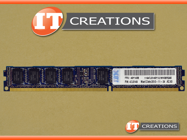 Barrette Mémoire IBM 4GB DDR3-1333MHz PC3-10600R - VLP DIMM Registered, 44T1498