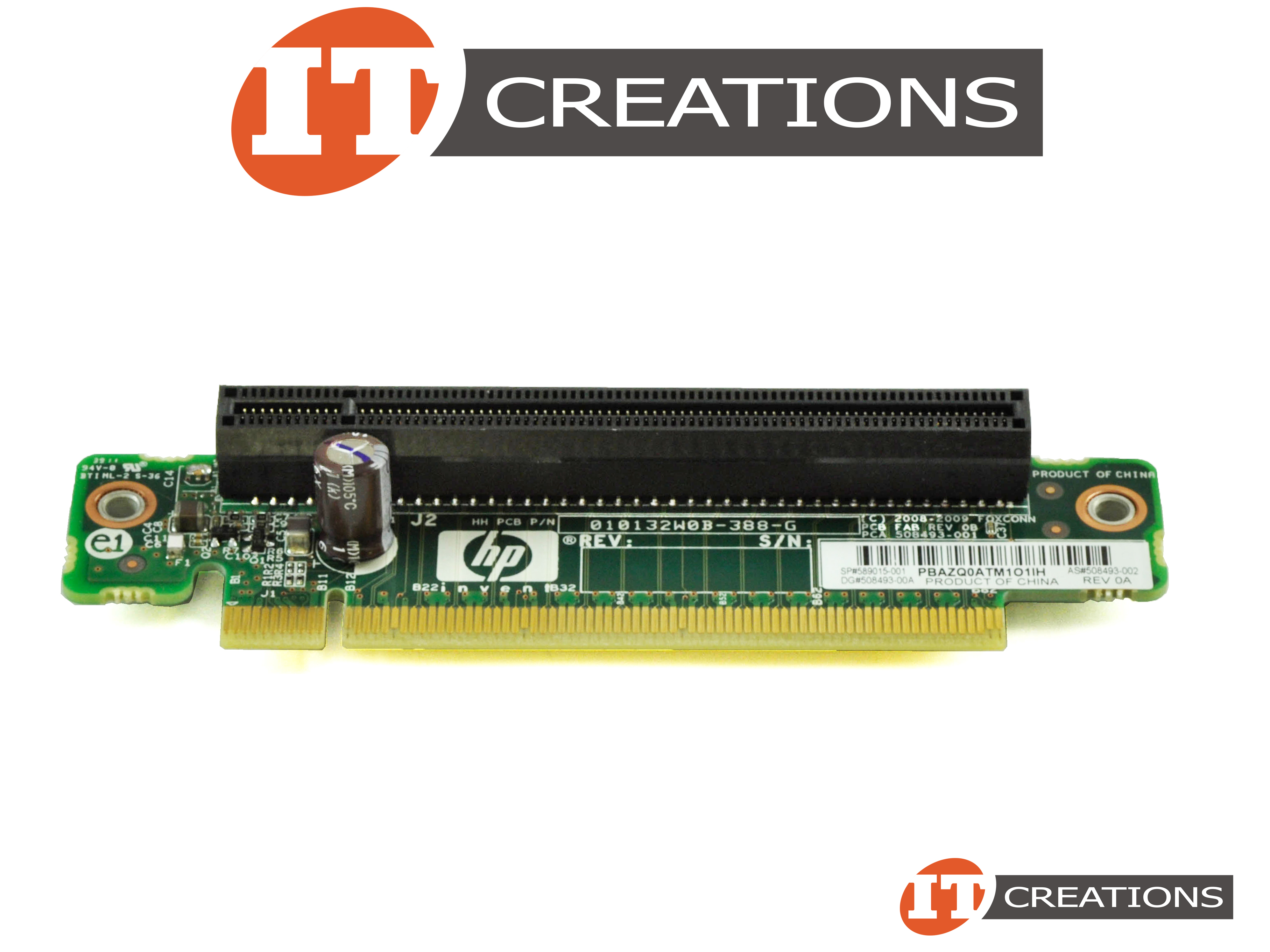 508493-00A HP RISER BOARD / CARD PCI-E X16 FOR HP PROLIANT DL170E G6 ...
