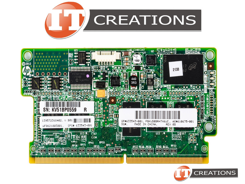 Smart Array P431 Controller Cache Module 610675-001 HP 2GB DDR3-1333 Mini Dimm Flash Backed Write Cache Fbwc ...