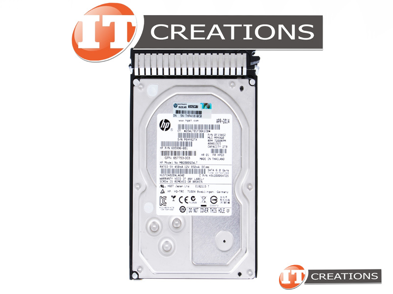 thumbnail image 2 of HP 658079-B21 2TB 7200RPM SATA 3.5" Hard Drive – Refurbished With Tray 2 of 5