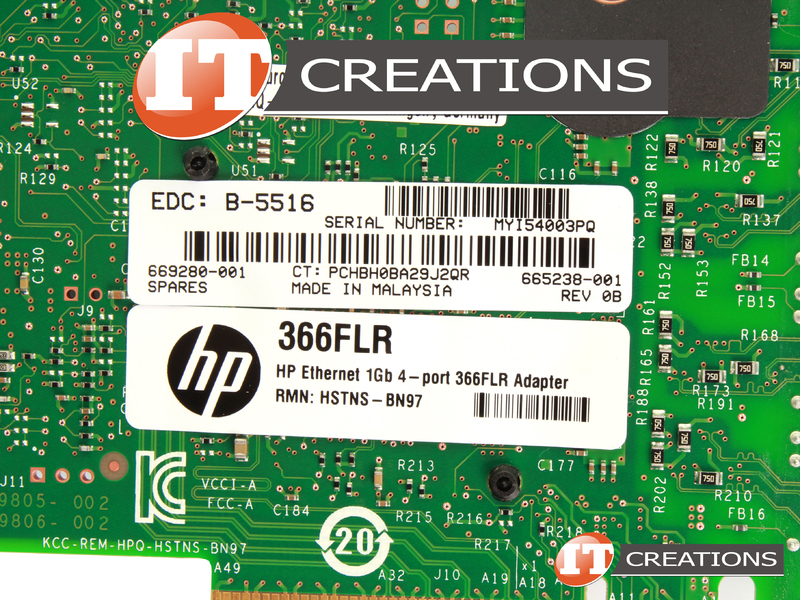 HP 669280-001 - HPE Ethernet 1GB 4-Port 366FLR Adapter per HP HP 669280-001 - HPE Ethernet 1GB 4-Port 366FLR Adapter per HP