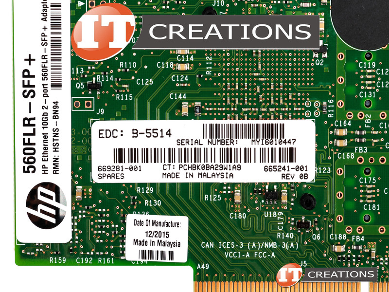 Nouvelle carte réseau HPE 560FLR-SFP+ - adapter PCI Express 2.0 x8