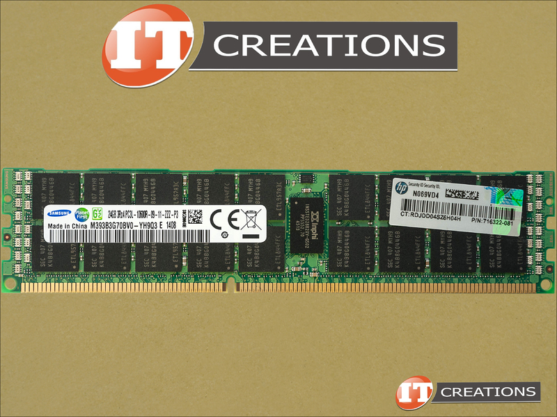 Barrette Mémoire 16Go DDR3 PC3L-10600R HP DL380e G8 - 647901-B21