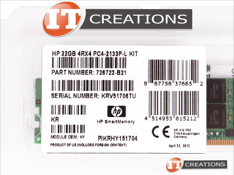 726722 B21 RETAIL Retail HP 32GB PC4 17000P L DDR4 2133P L LOAD