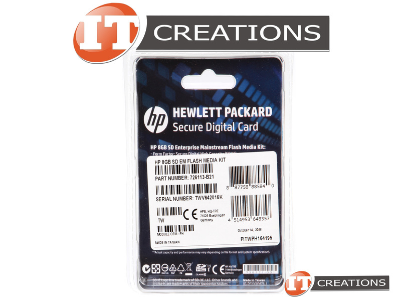 Kit HP 8GB MicroSD Enterprise Mainstream Flash Media - 726116-B21 Retail Box