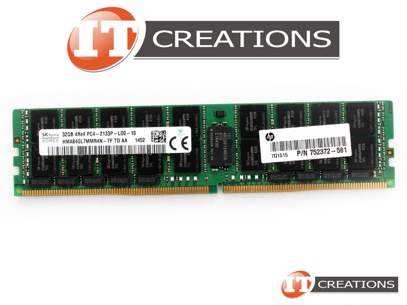 752372 581 HP SK HYNIX 32GB PC4 17000P L DDR4 2133P L LOAD REDUCED
