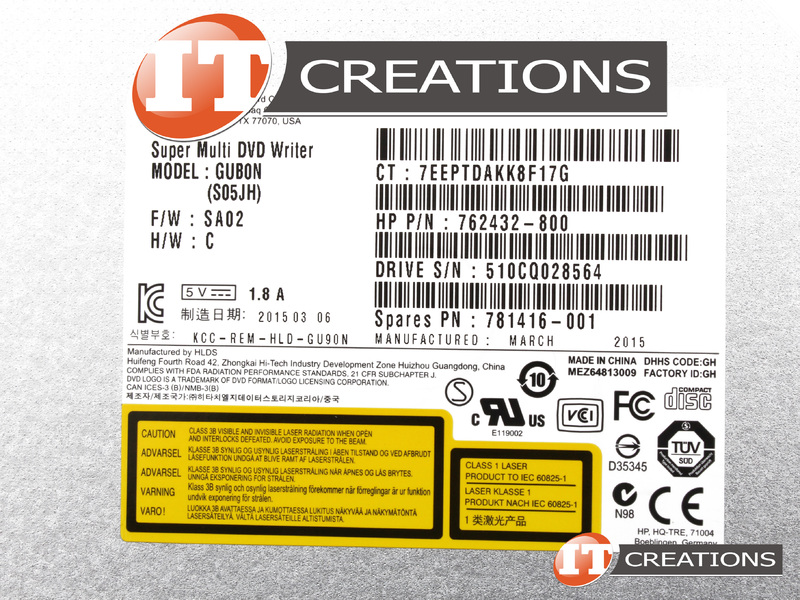 762432800 HP OPTICAL DRIVE DVD MULTI RECORDER RDL RW DVD+R DL COMPACT