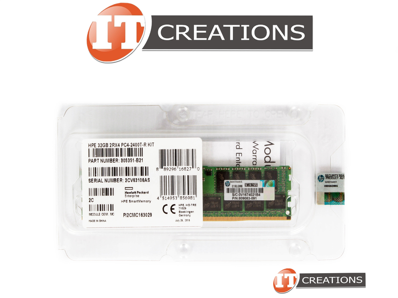 805351-B21-RETAIL - Retail - HP / HPE 32GB PC4-19200 DDR4-2400T-R ...