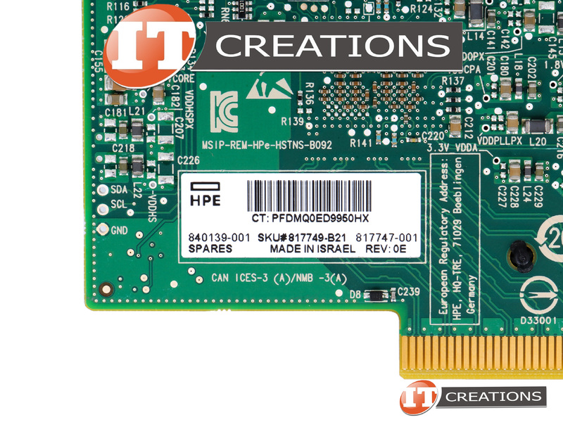 817747001 HP / HPE 640FLRSFP28 ADAPTER 10/25GB 2 PORT PCIE