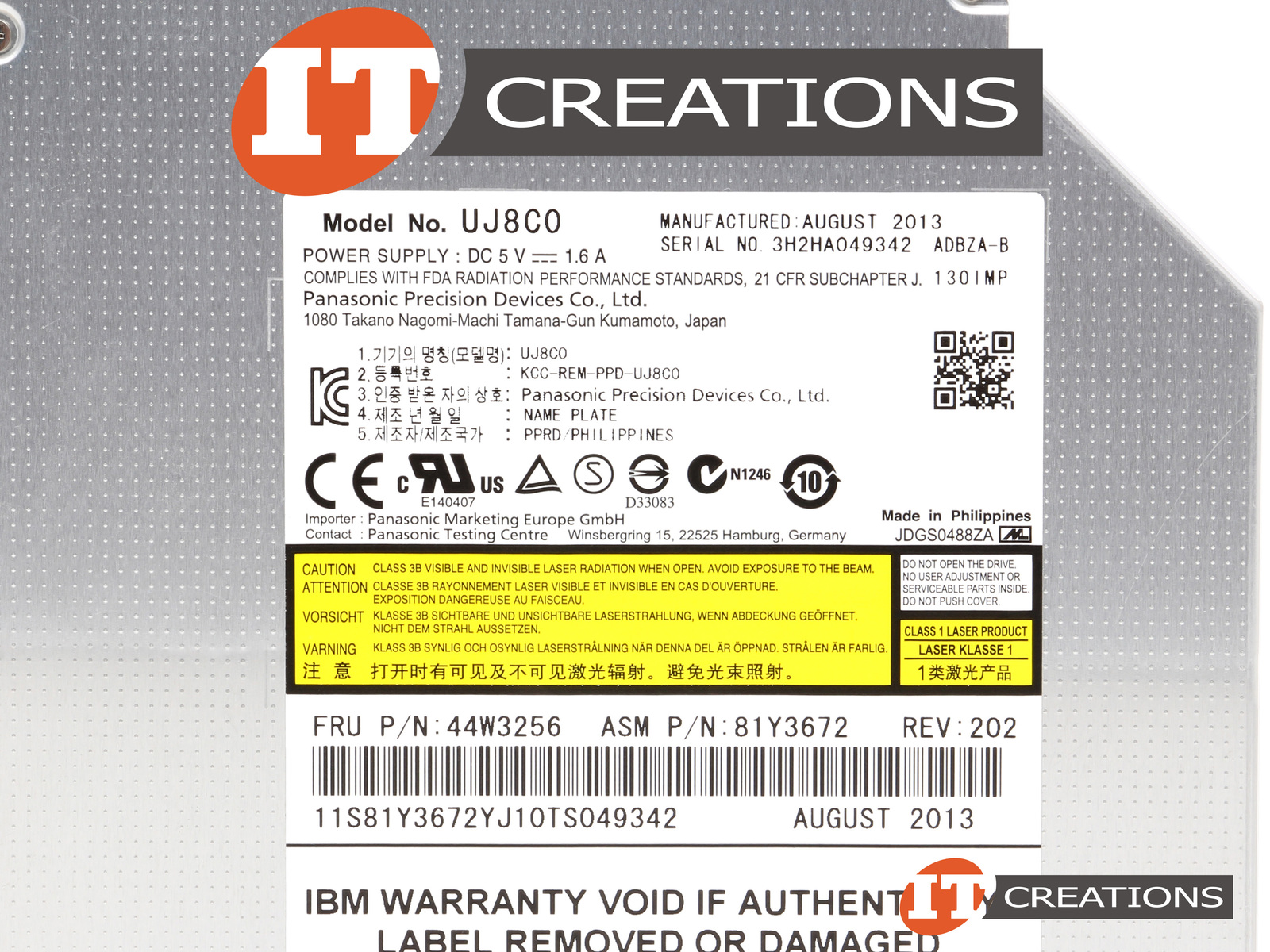 81Y3661 IBM OPTICAL DRIVE DVD MULTI RECORDER RW DVD REWRITABLE SLIM LINE