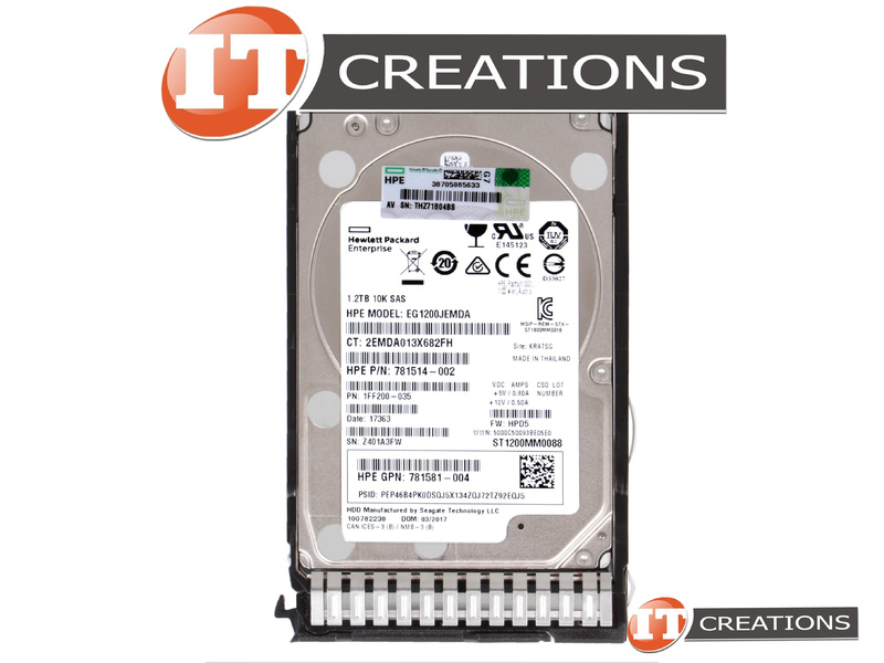 Disco Duro HP 1.2TB SAS 12G 2.5" - 10K RPM, Renovado Y 100% Funcional Para Servidores