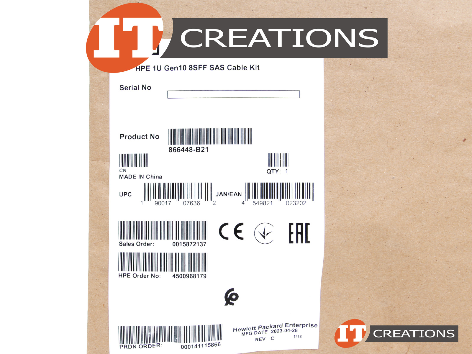 874001001RETAIL Retail HP 8SFF SMART ARRAY SAS CABLE KIT FOR HPE