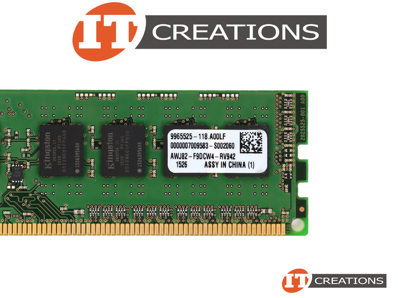 KINGSTON 8GB PC3L-12800E DDR3-1600 UNBUFFERED ECC 2RX8 CL11 240 PIN 1.35V  LOW VOLTAGE MEMORY MODULE ( KVR16LE11/8KF ) (9965525-118.A00LF)