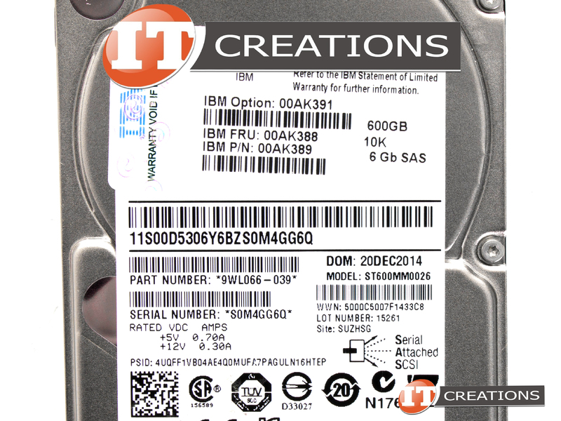 9WL066-039-IBM - Refurbished - IBM / SEAGATE 600GB 10K RPM SAS 2.5 INCH ...
