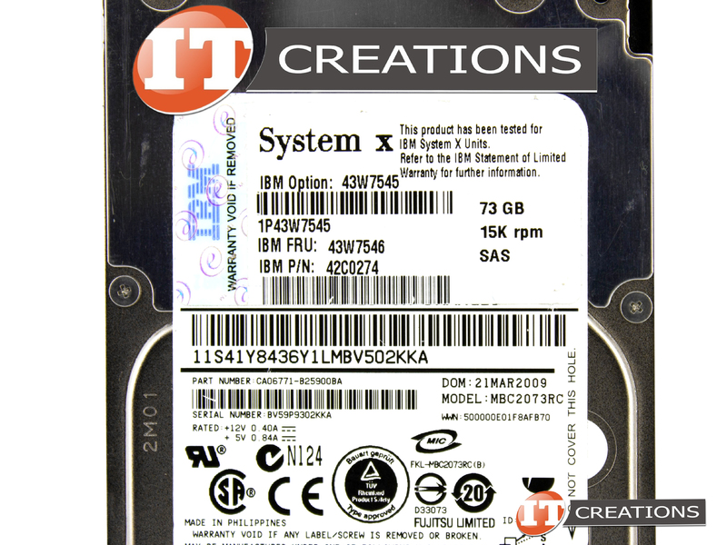 9FT066039IBM New Other IBM / SEAGATE 73GB 15K RPM SAS 2.5 INCH