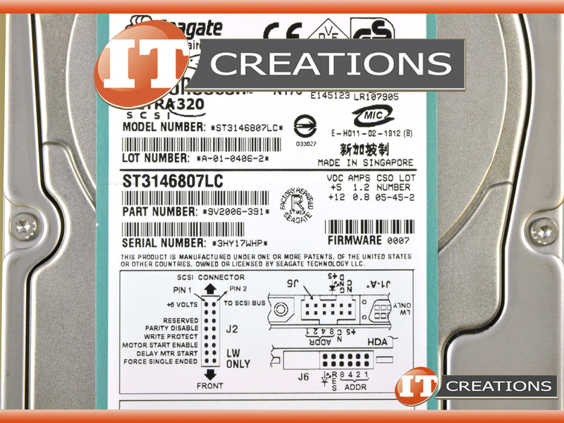 9V2006391 SEAGATE 146GB 10K RPM SCSI 80 PIN 3.5 INCH LARGE FORM FACTOR