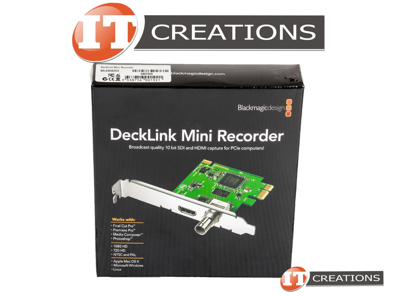 BDLKMINIRECRETAIL Retail BLACKMAGIC DESIGN DECKLINK MINI RECORDER