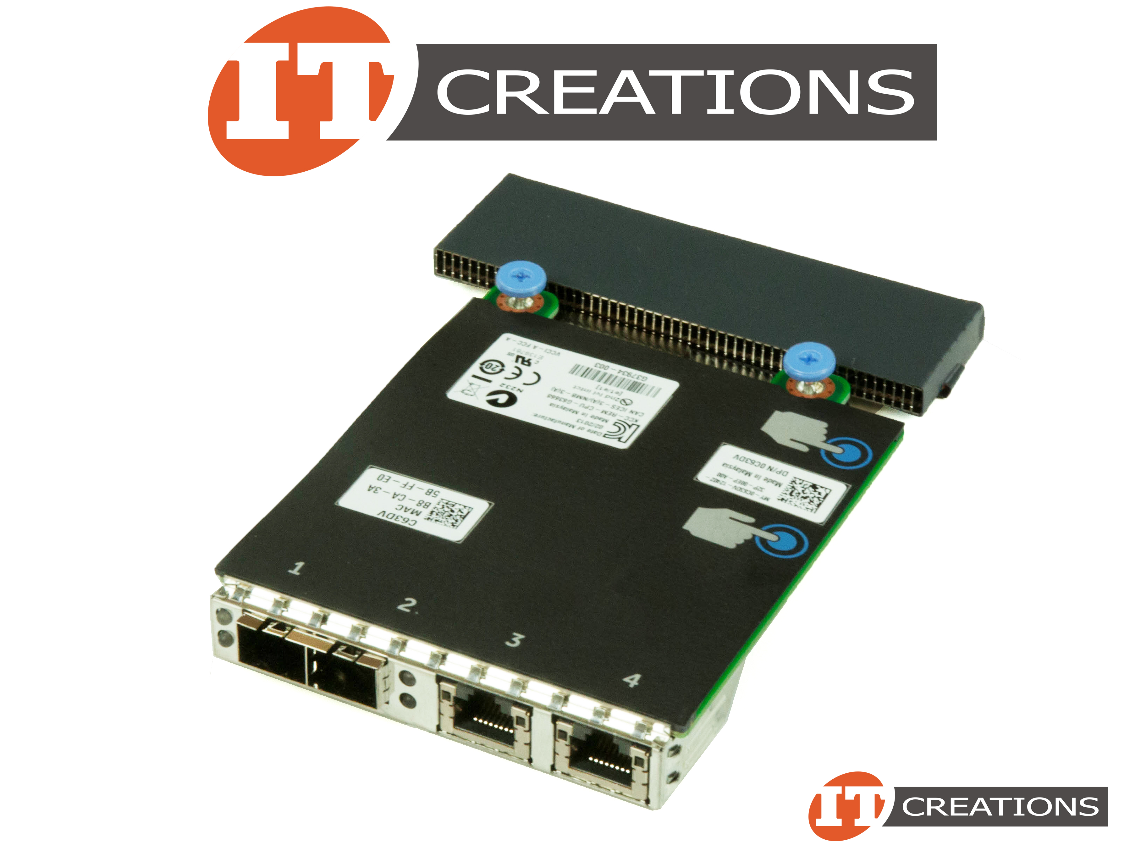 C63DV DELL / INTEL X520 2 X 10GBE DA / SFP+ / I350 DP 2 X 1GBE RNDC ...