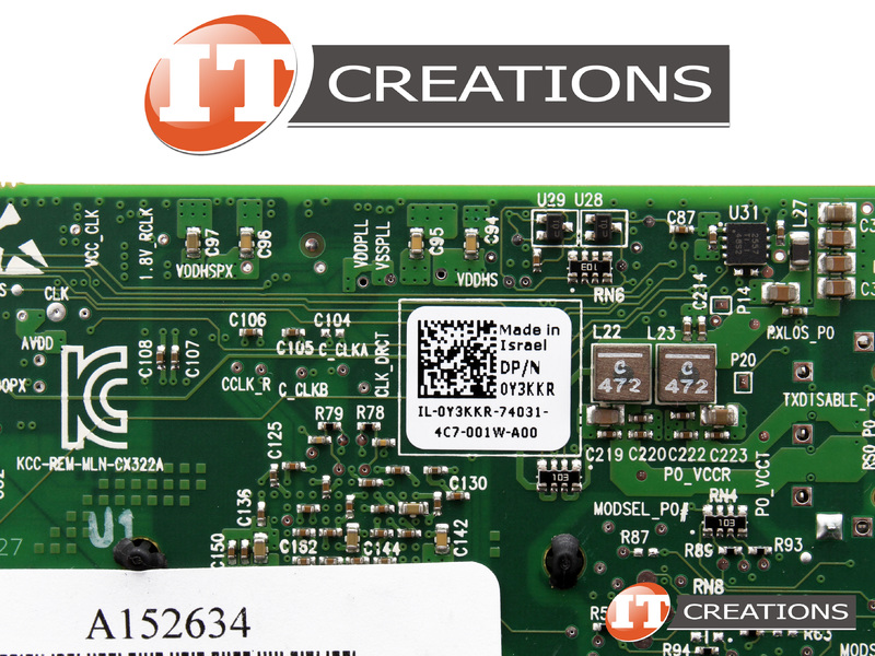 Scheda Di Rete Dell Mellanox CX322A ConnectX-3 – 2 Porte 10 Gb/s, PCI-E, Modello 0W0RM9