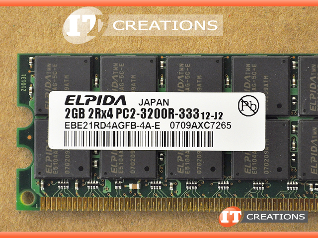 EBE21RD4AGFB-4A-E ELPIDA 2GB PC2-3200R REGISTERED ECC DDR2-400 MEMORY ...